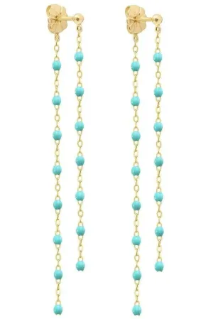 Classic Gigi Dangling Earrings  - Turquoise