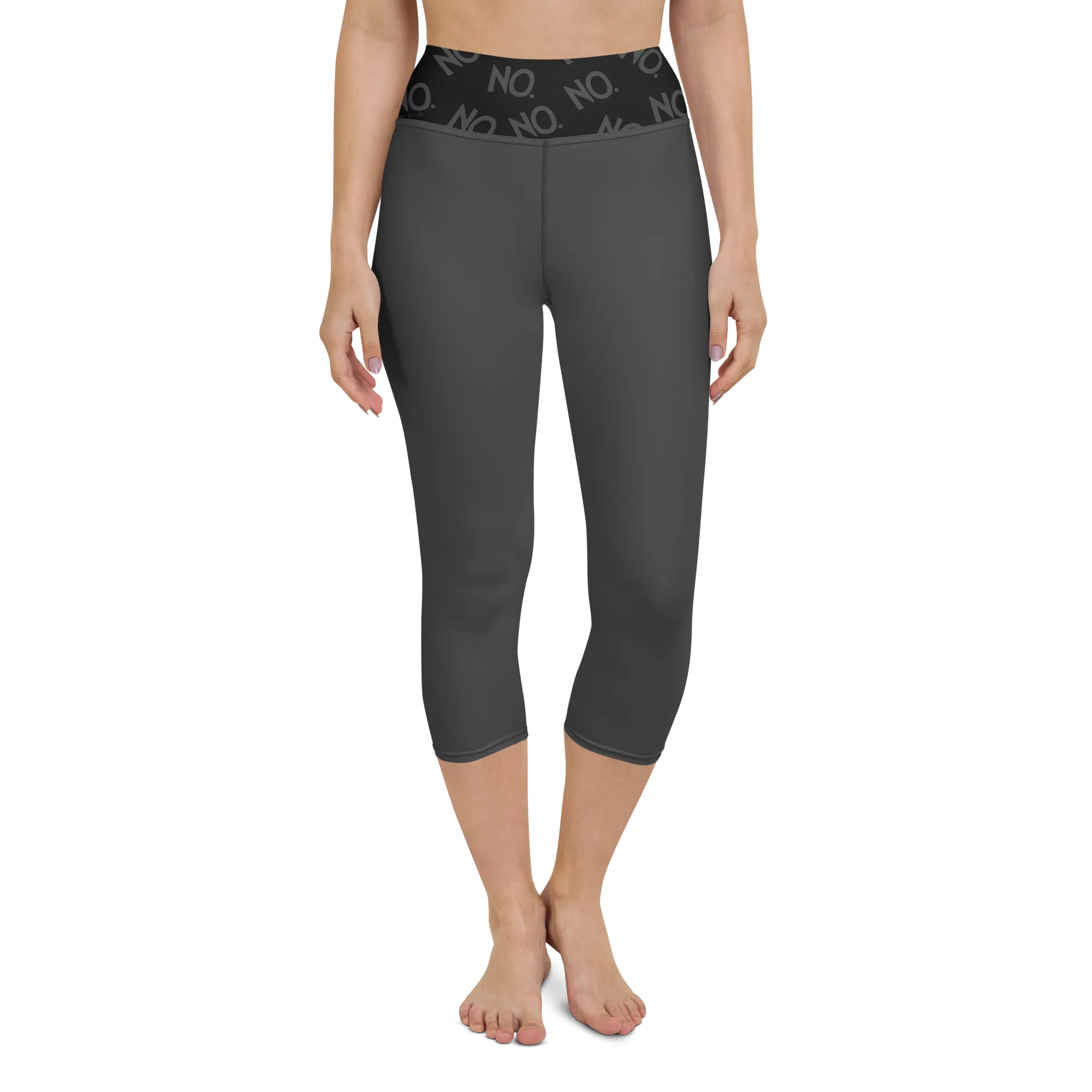 Complete Sentence NO Black Band Yoga Capri Leggings