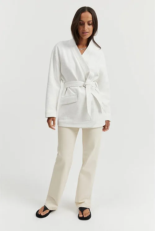 COUNTRY ROAD - Heavy cotton wrap jacket! 8-10