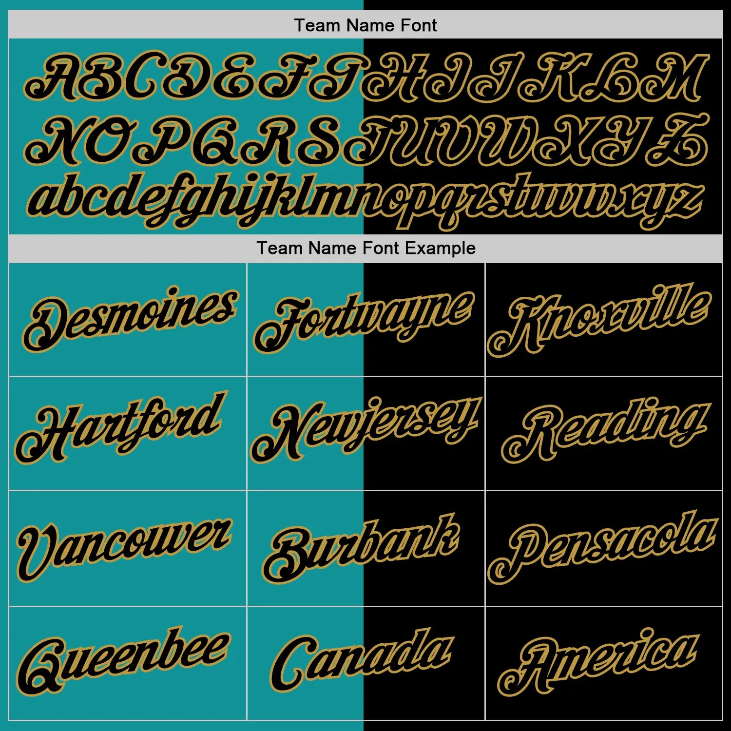 Custom Black Teal-Old Gold Split Fashion Performance T-Shirt