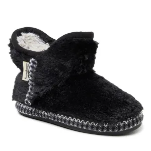 Dearfoams Kid's Girls Charlotte Pile Bootie Slippers