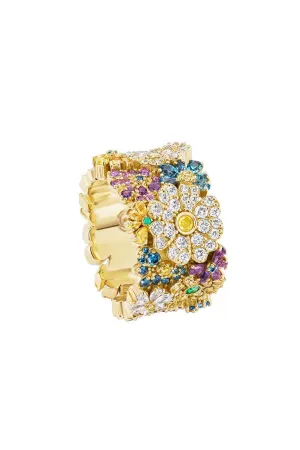 Diamond Flower Ring