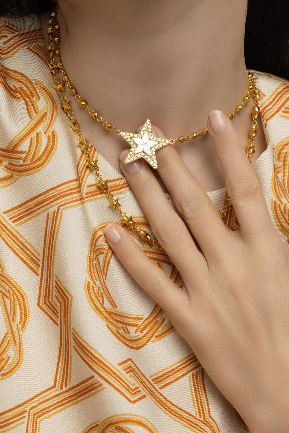 Diamond Mini Kite Star Necklace
