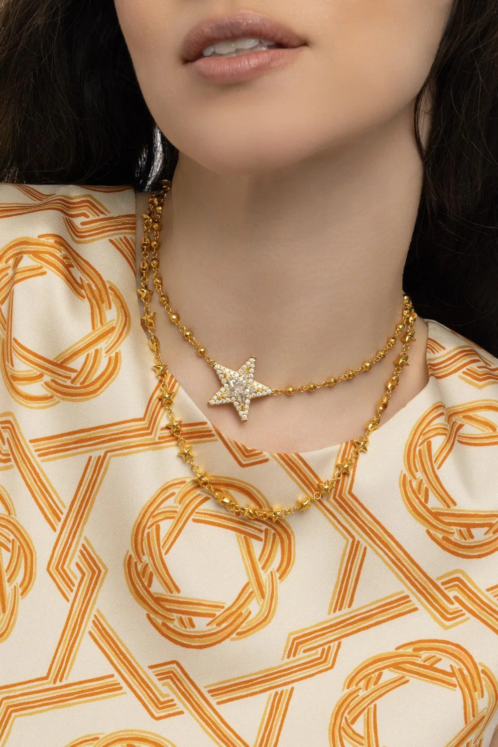 Diamond Mini Kite Star Necklace