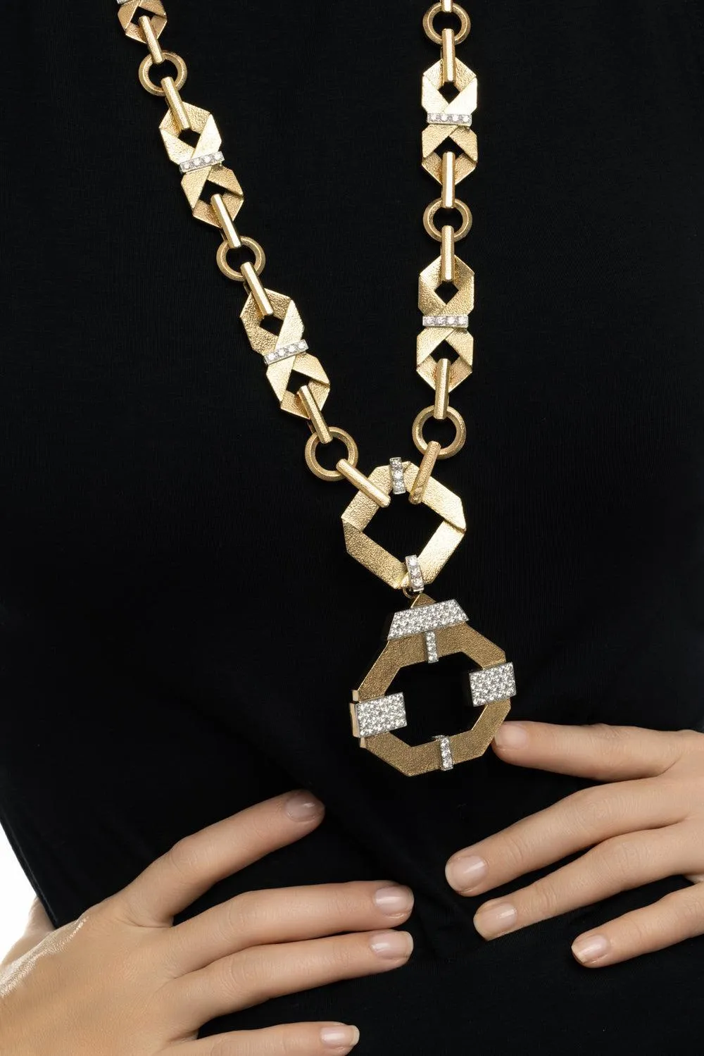 Diamond Origami Necklace