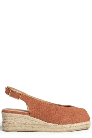 Dosalia Peep Toe Wedge - Rosacuero