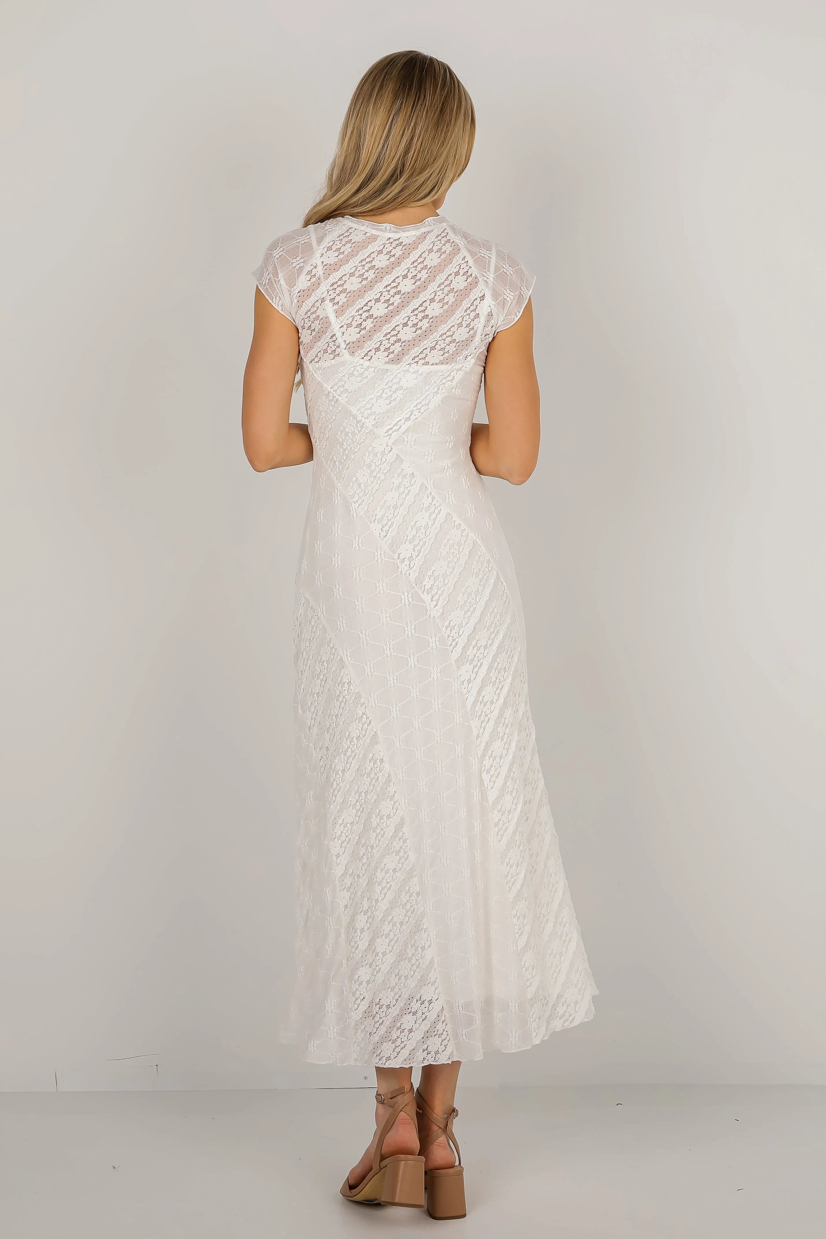 Dreamiest Desires White Lace Maxi Dress