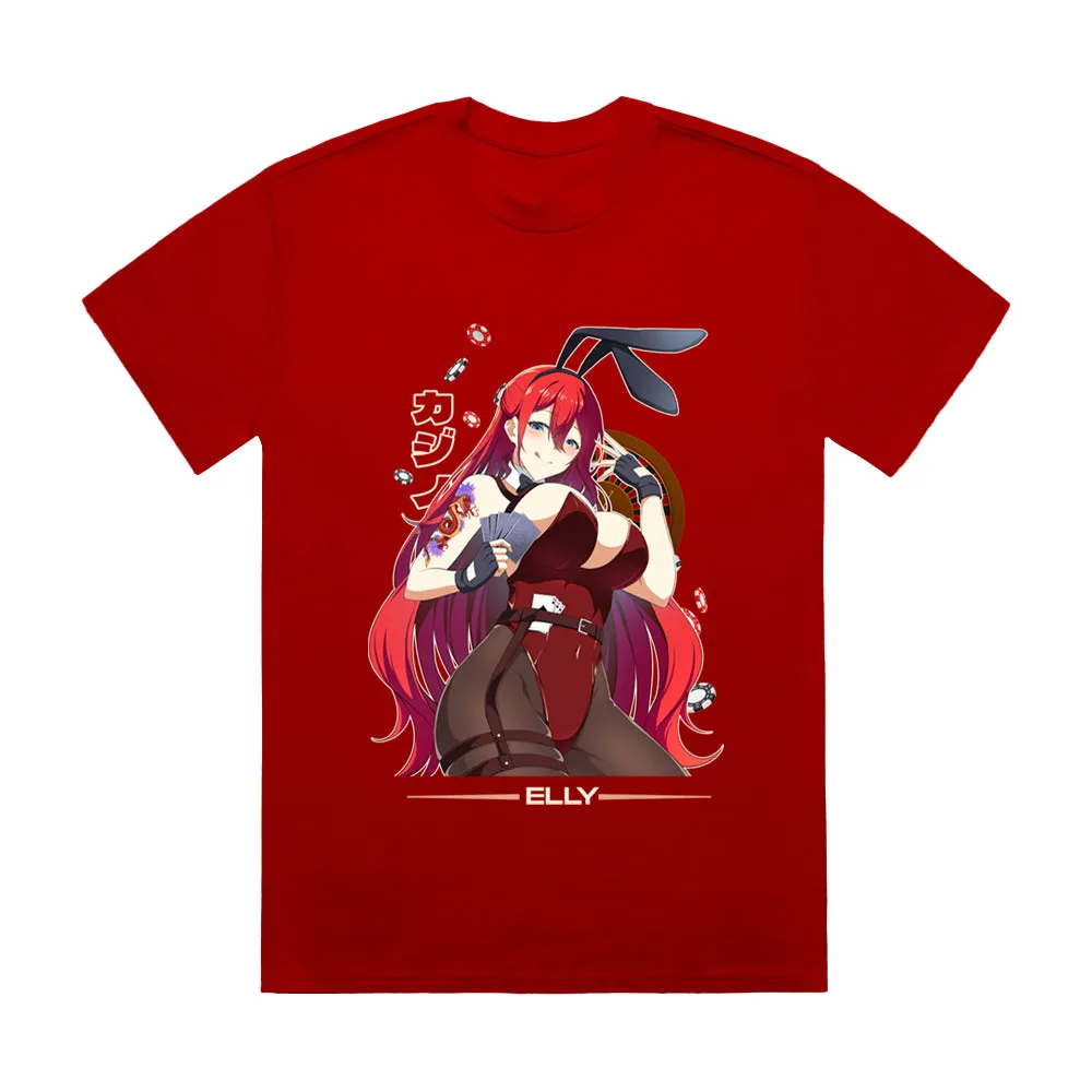 Elly Gambling Bunny T-Shirt(Red)