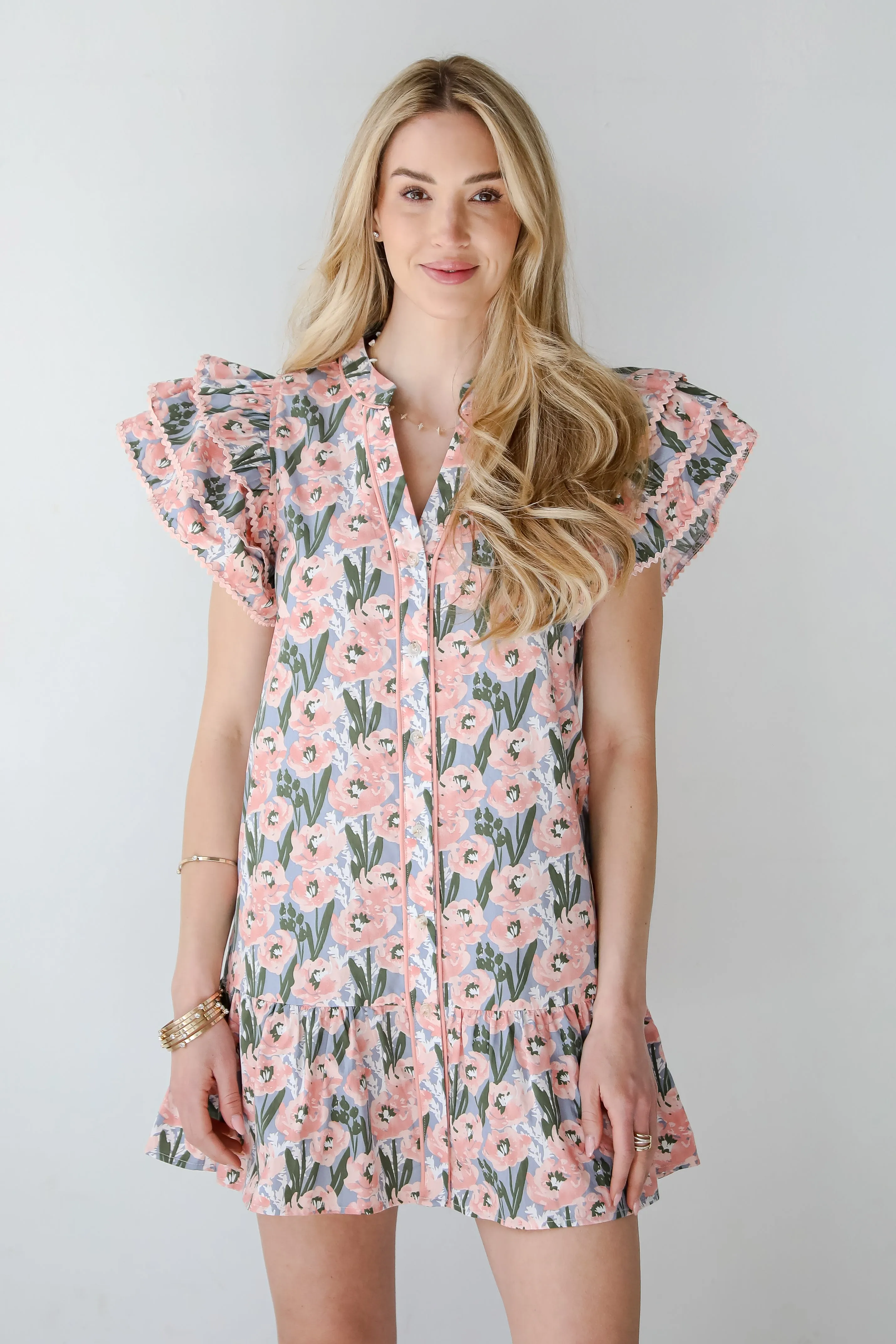 FINAL SALE - Playfully Posh Floral Mini Dress