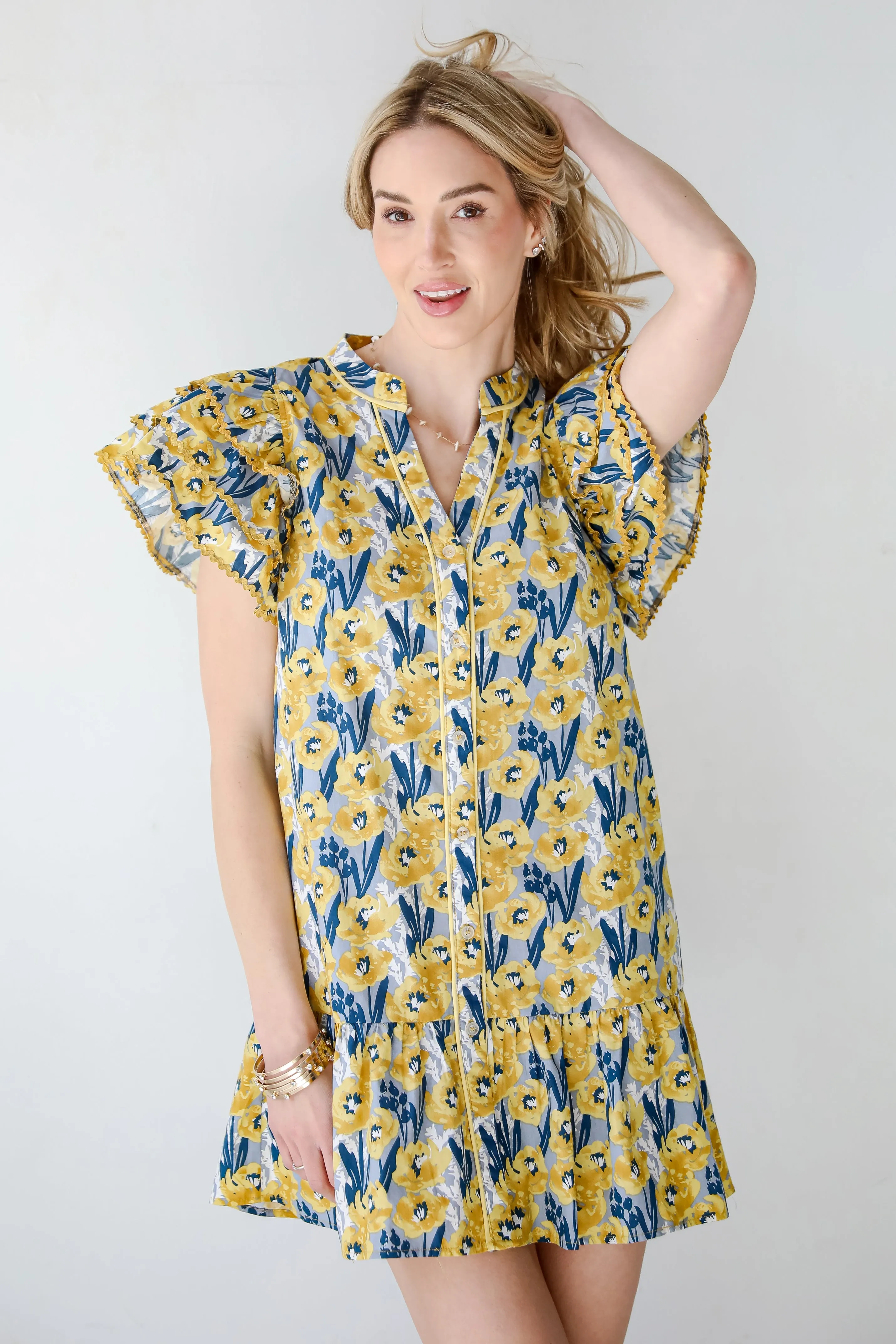 FINAL SALE - Playfully Posh Floral Mini Dress