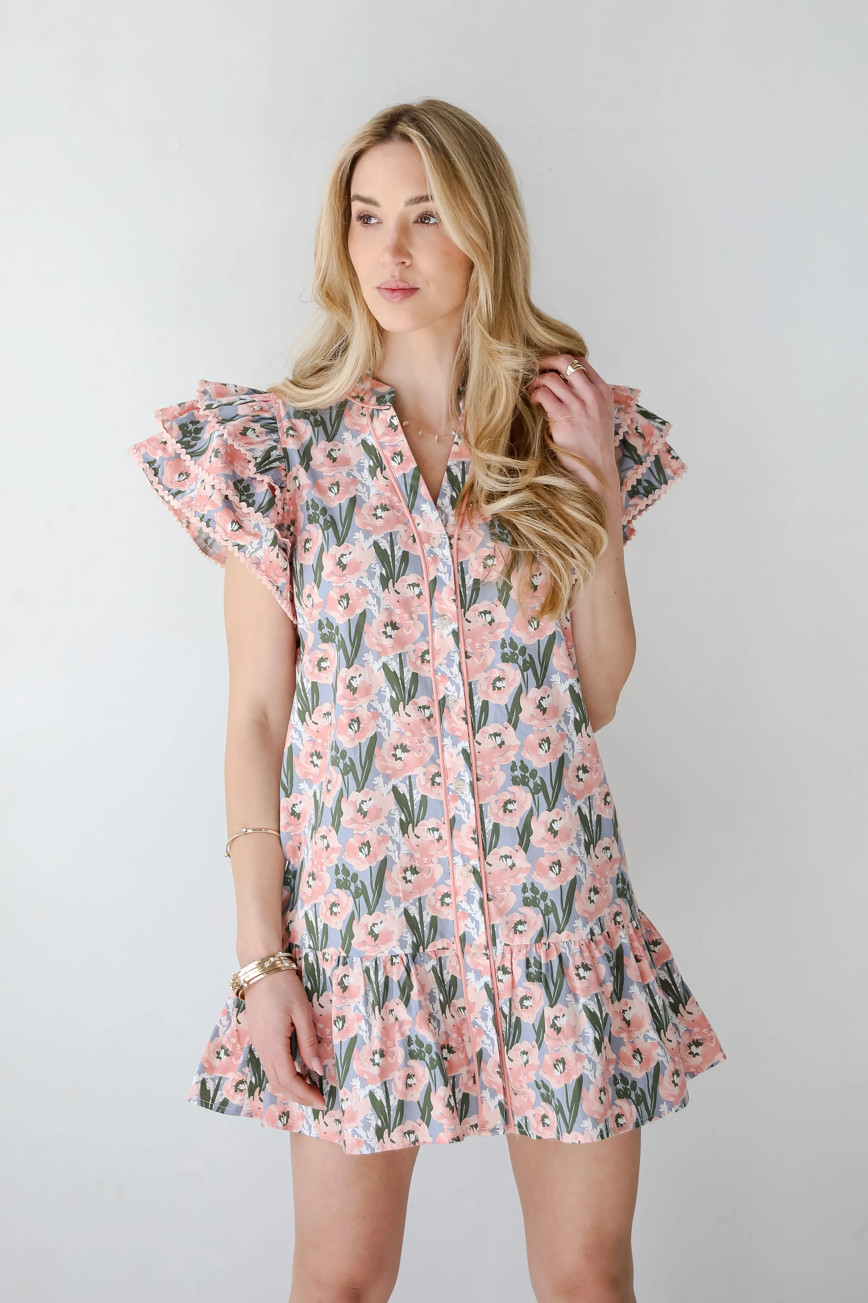 FINAL SALE - Playfully Posh Floral Mini Dress
