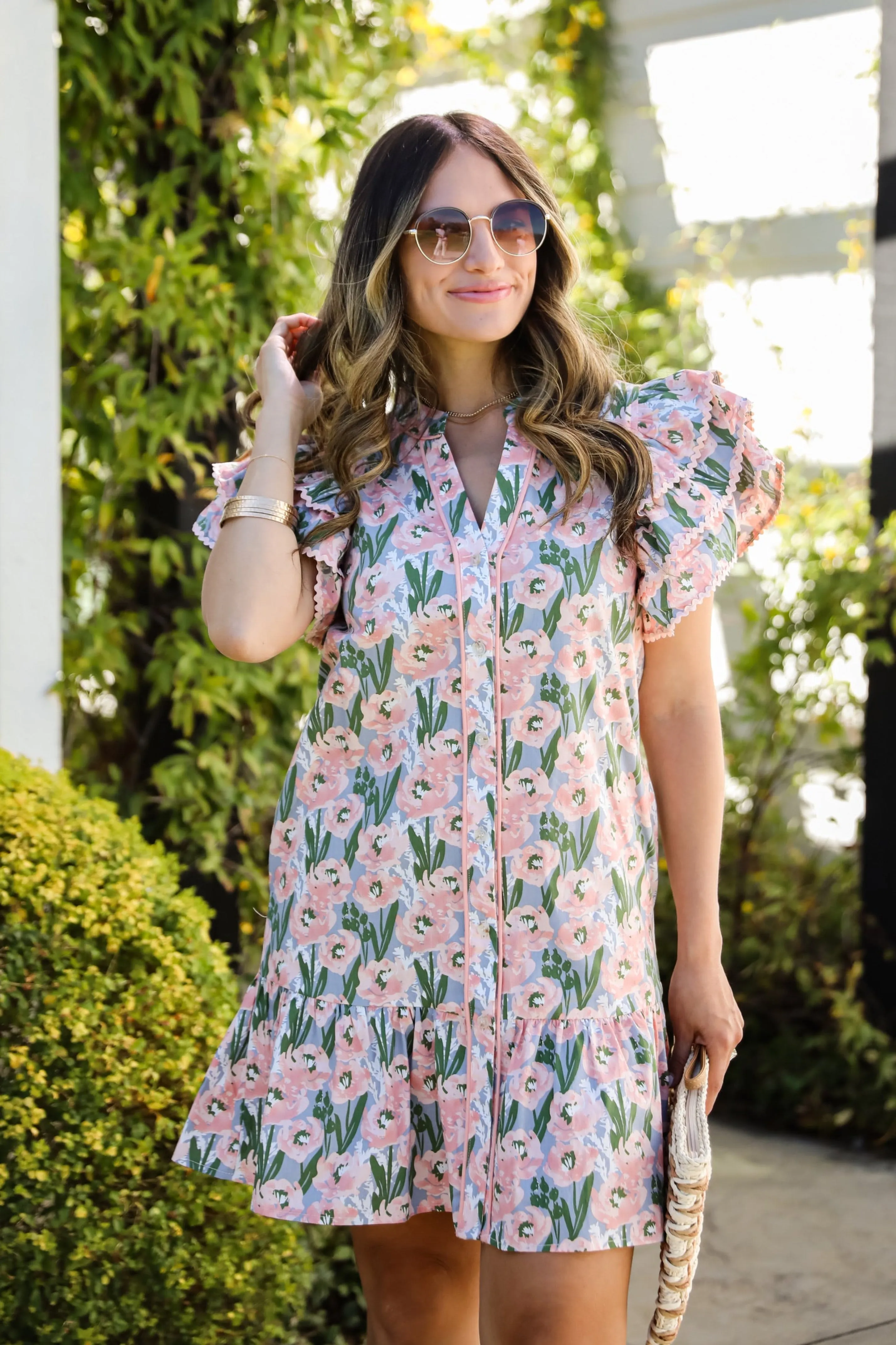FINAL SALE - Playfully Posh Floral Mini Dress