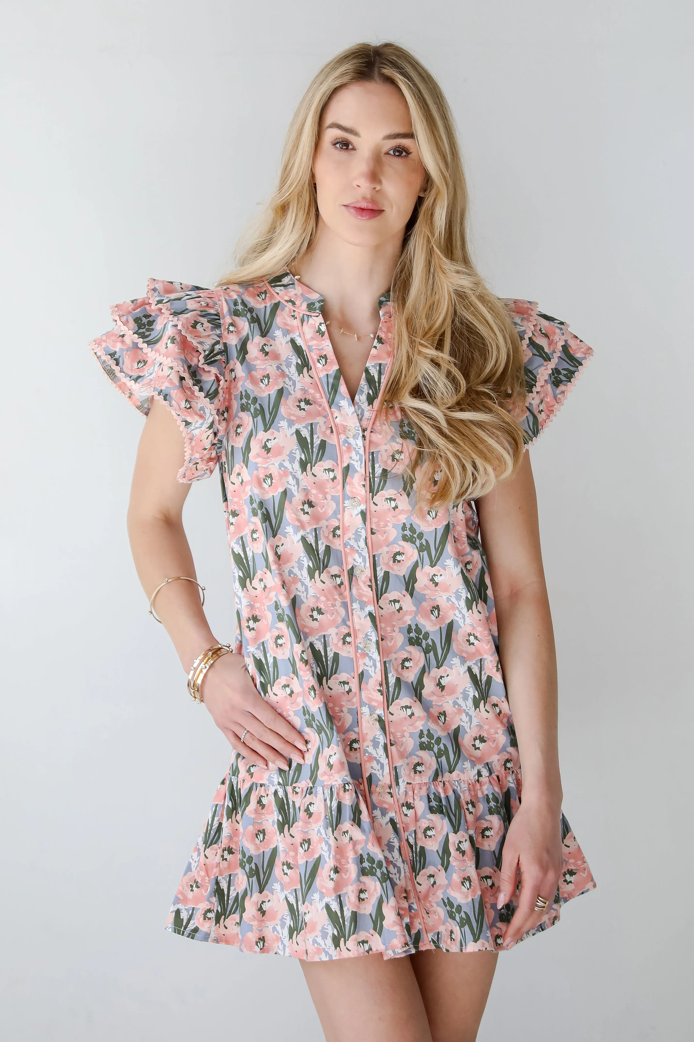 FINAL SALE - Playfully Posh Floral Mini Dress