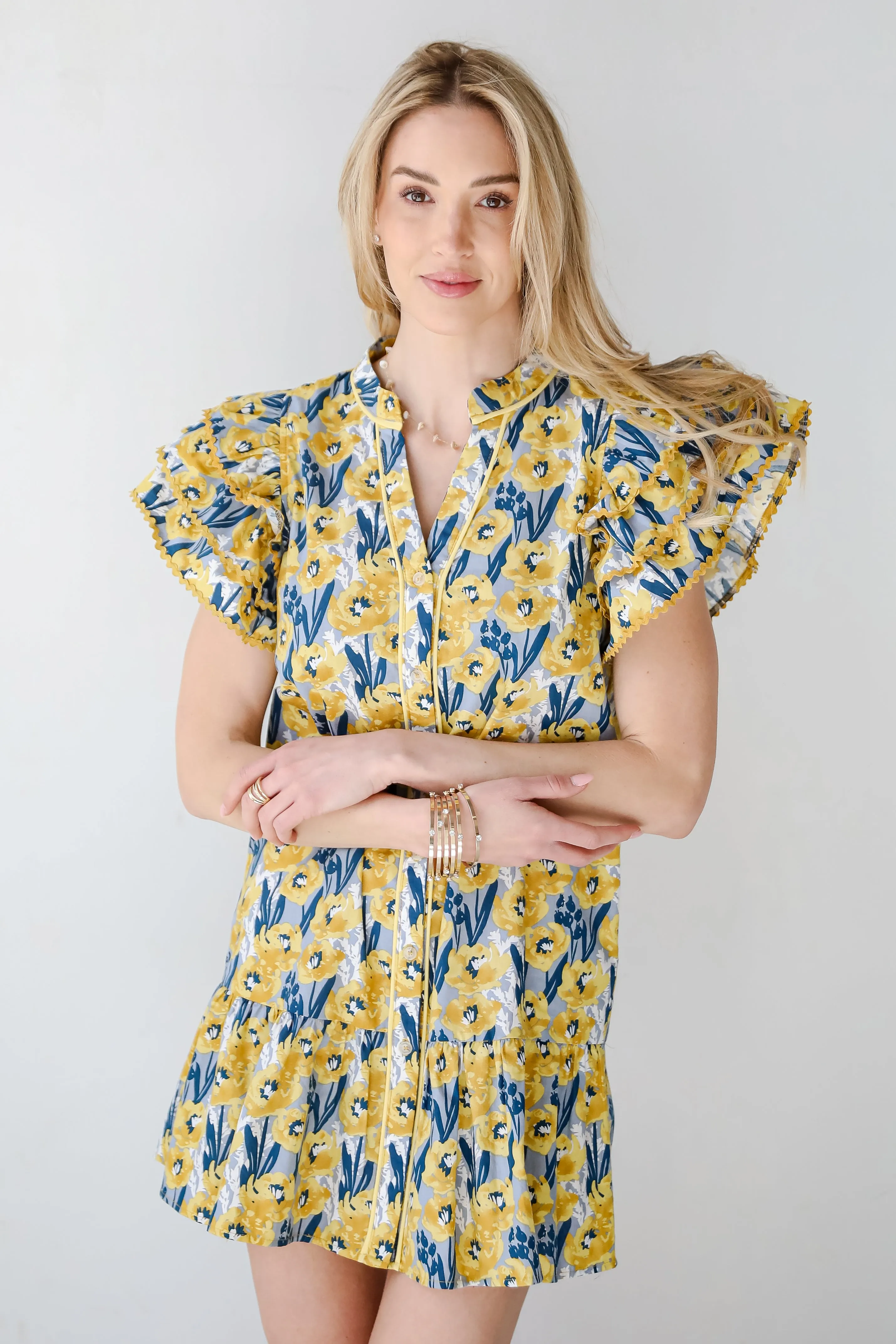 FINAL SALE - Playfully Posh Floral Mini Dress