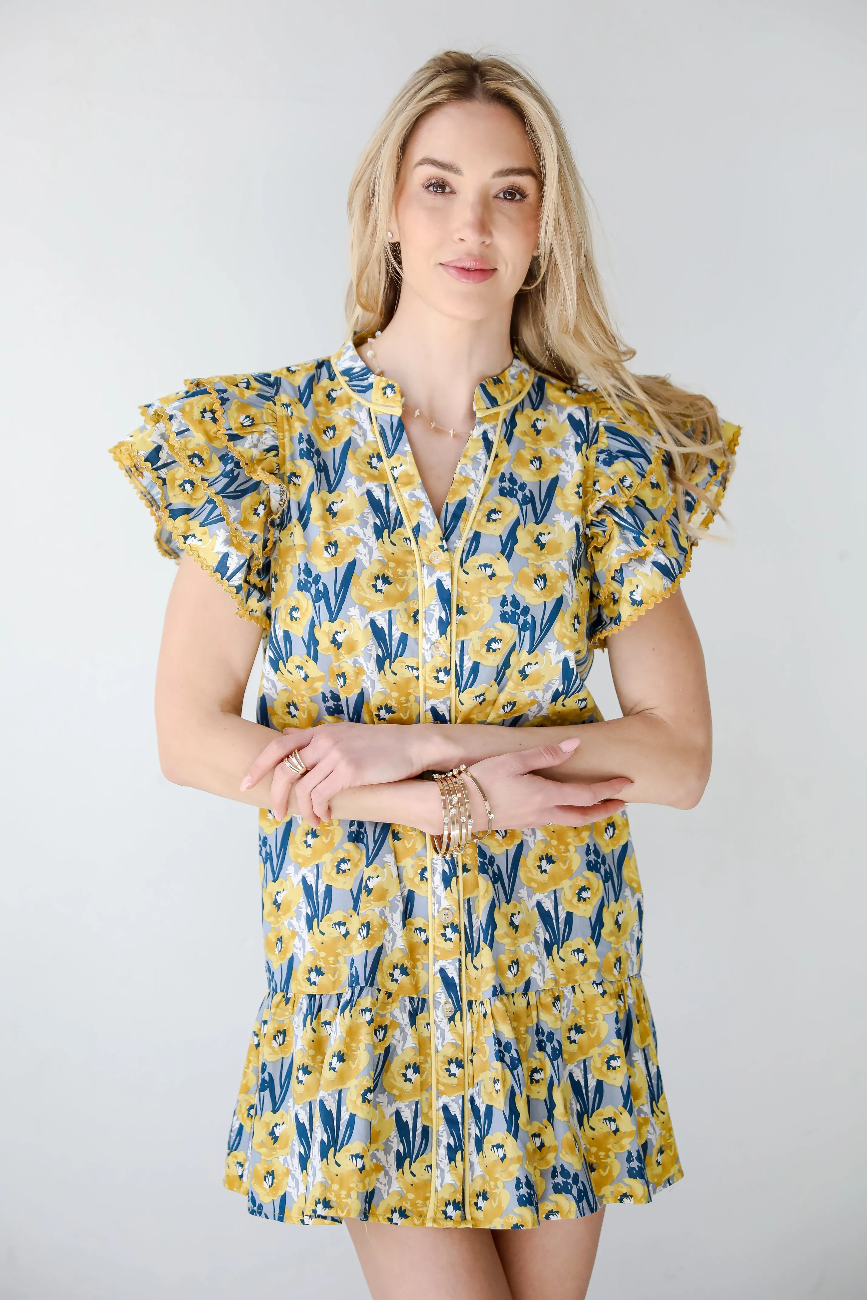 FINAL SALE - Playfully Posh Floral Mini Dress