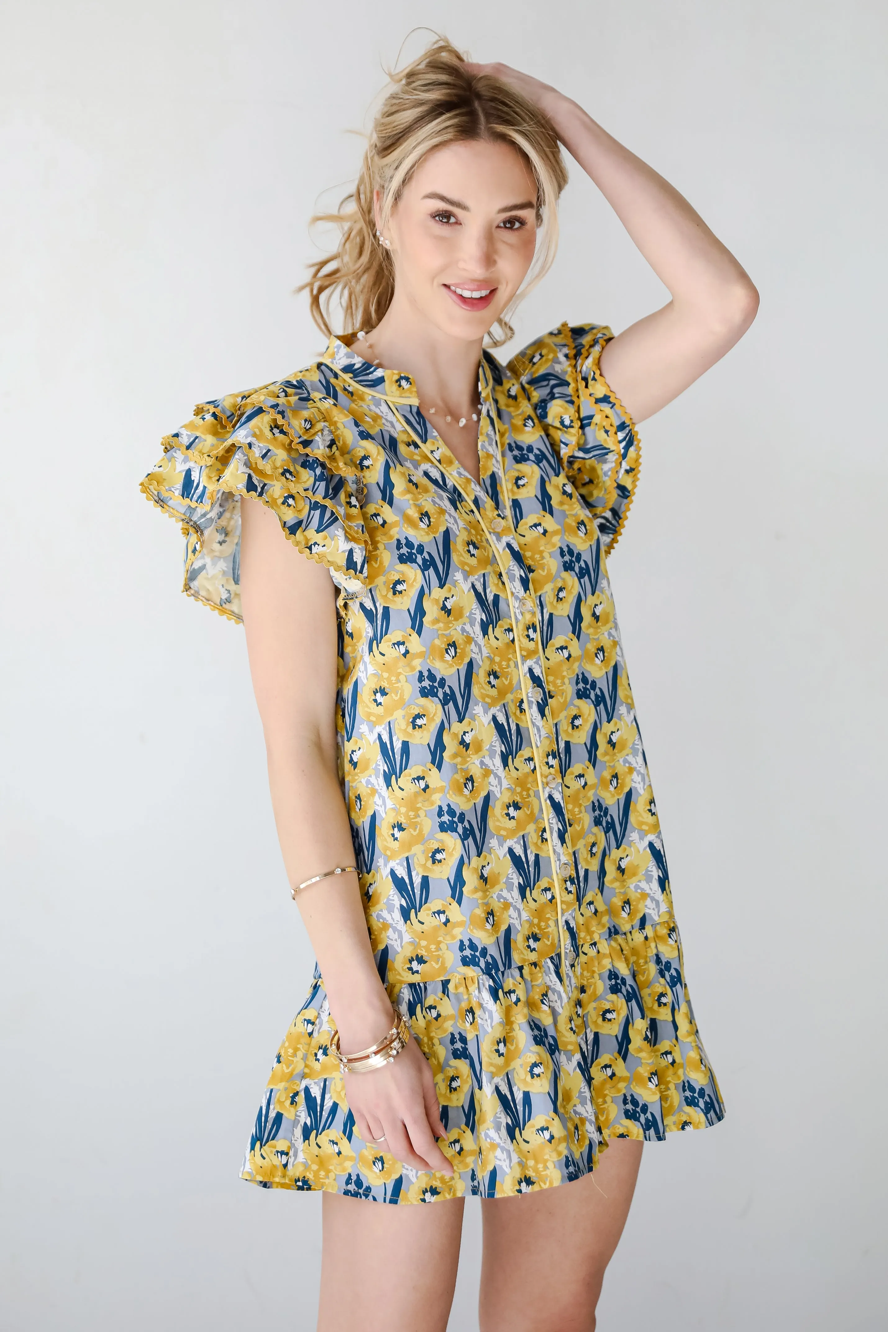 FINAL SALE - Playfully Posh Floral Mini Dress