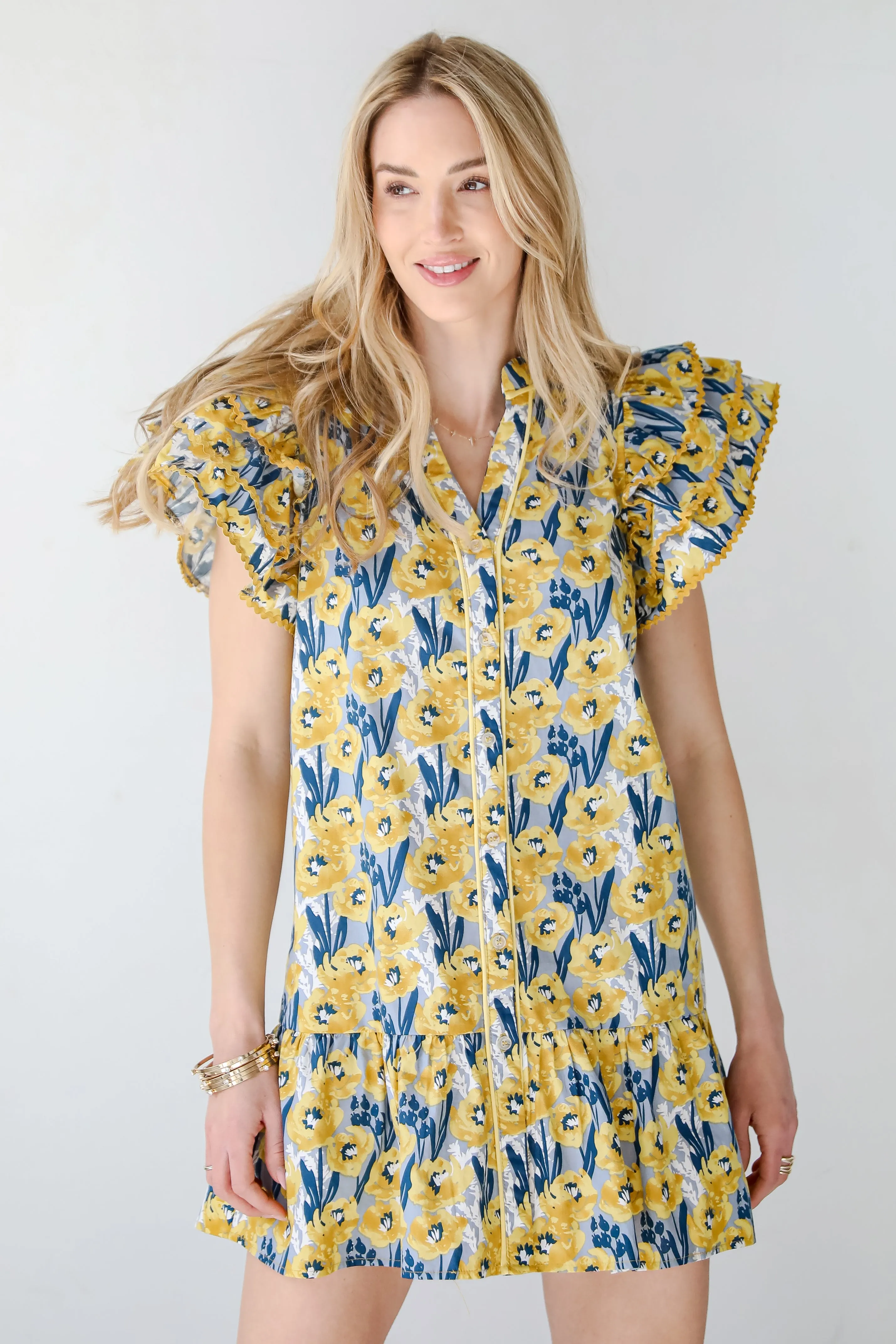 FINAL SALE - Playfully Posh Floral Mini Dress