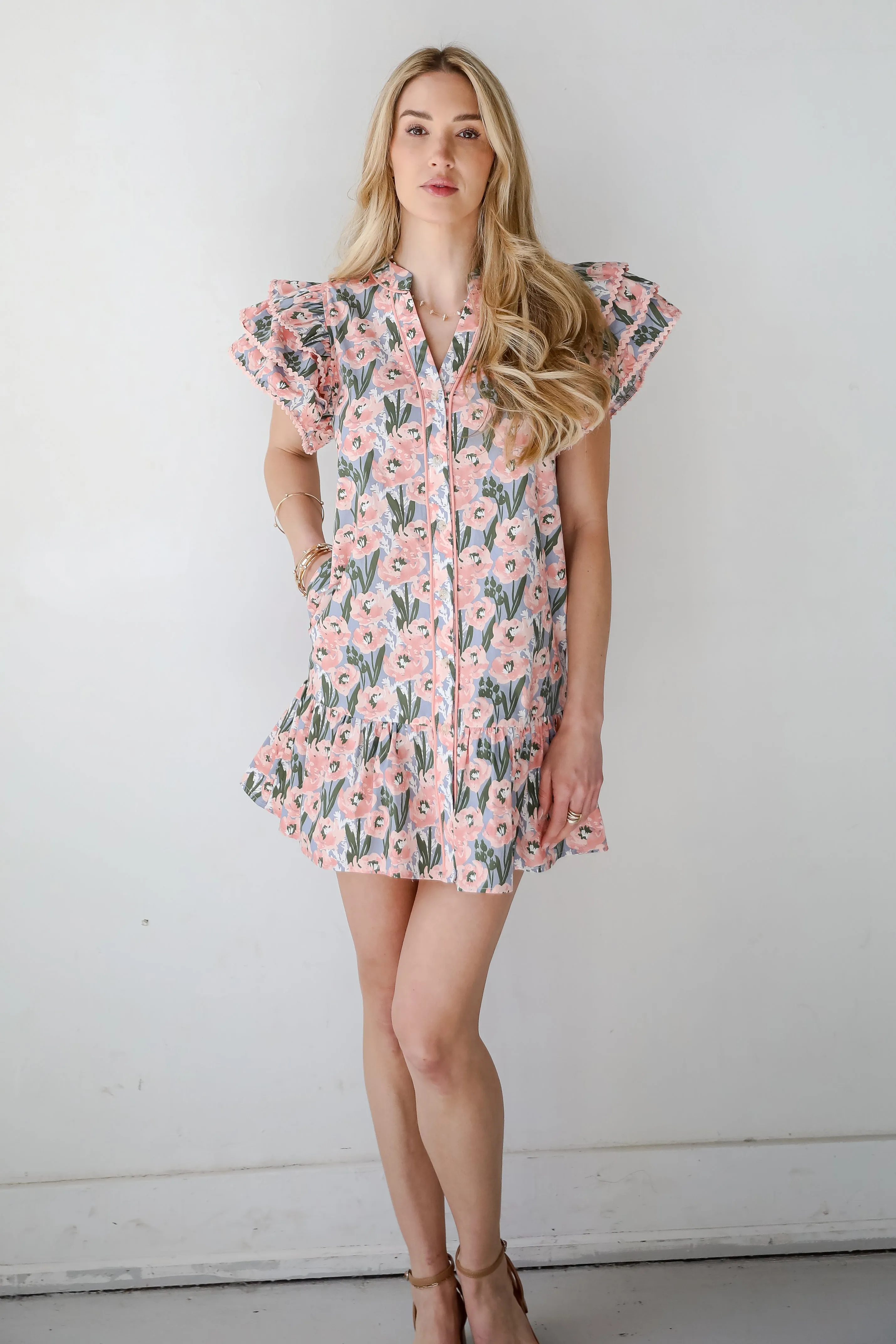 FINAL SALE - Playfully Posh Floral Mini Dress