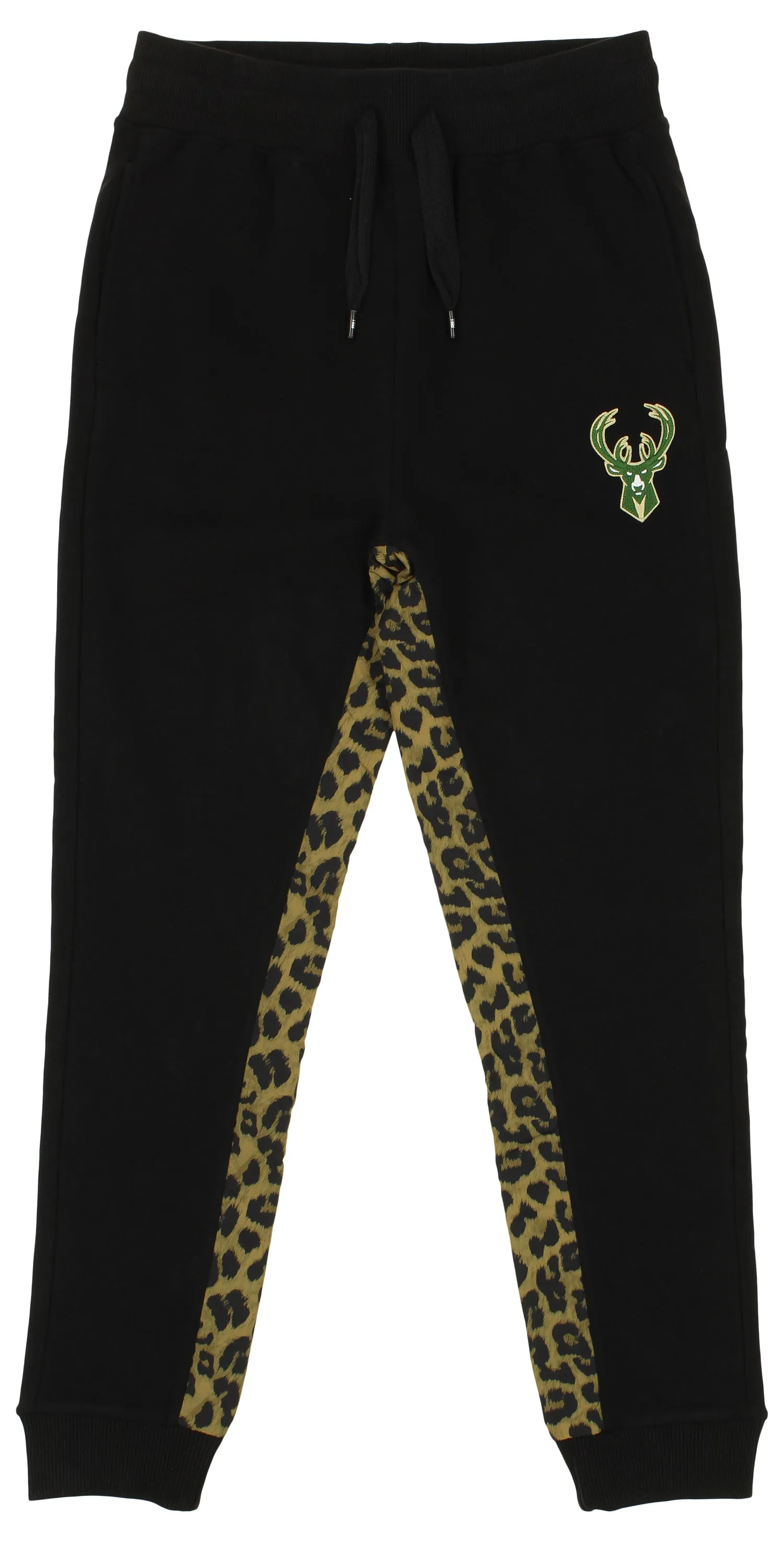FISLL NBA Women's Milwaukee Bucks Leopard Print Jogger Pants