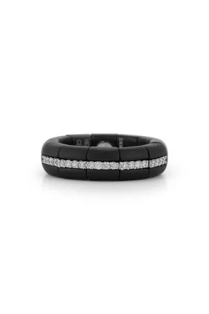 Five Diamond Section Matte Pura Stretch Bracelet