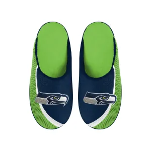 FOCO NFL Men's NFL Seattle Seahawks 2022 Big Logo Color Edge Slippers