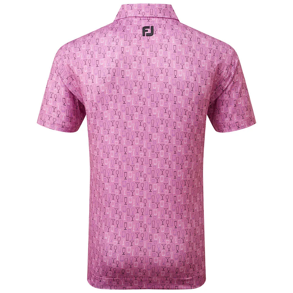 FootJoy Glass Print Polo Shirt - Orchid