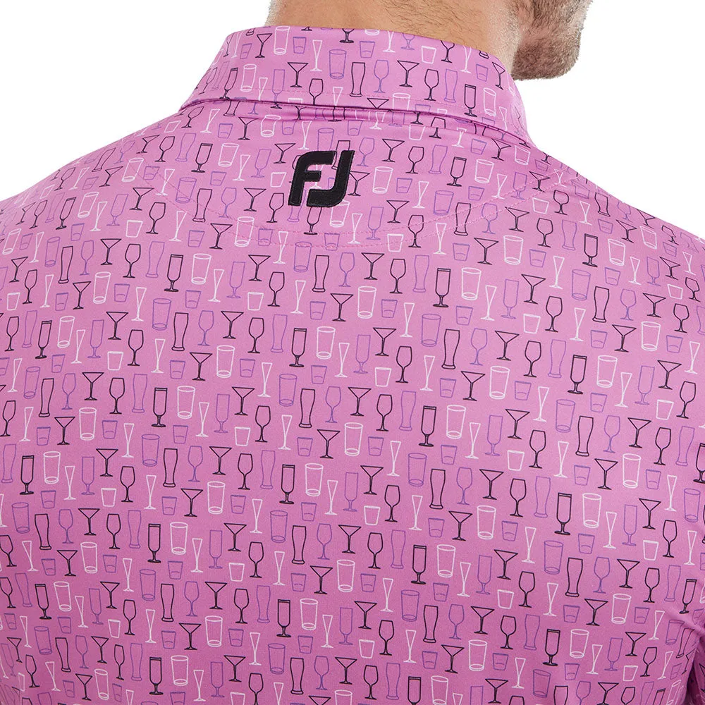 FootJoy Glass Print Polo Shirt - Orchid