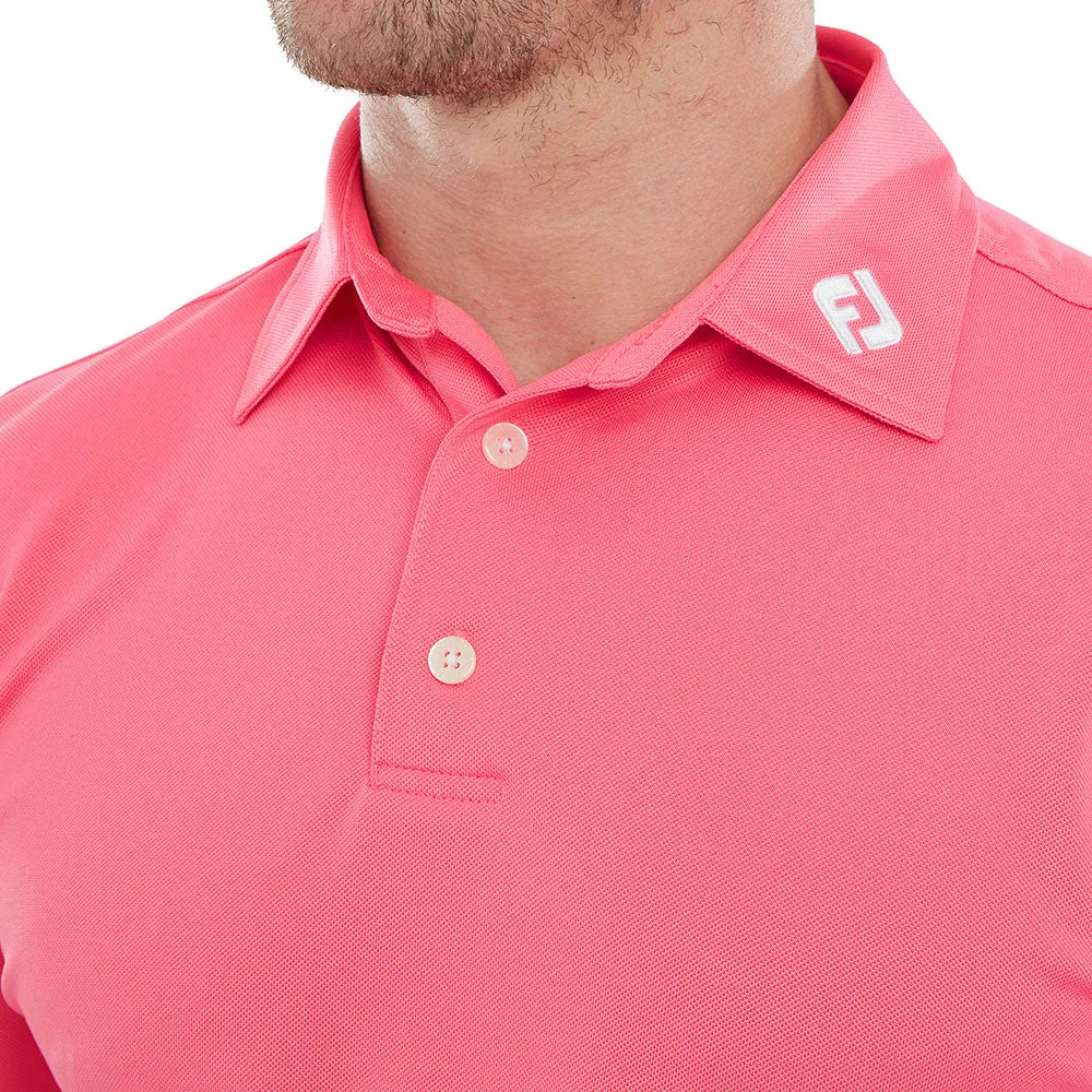 FootJoy Stretch Pique Solid Polo Shirt - Watermelon