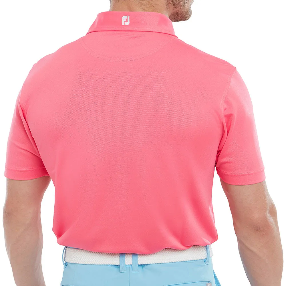 FootJoy Stretch Pique Solid Polo Shirt - Watermelon