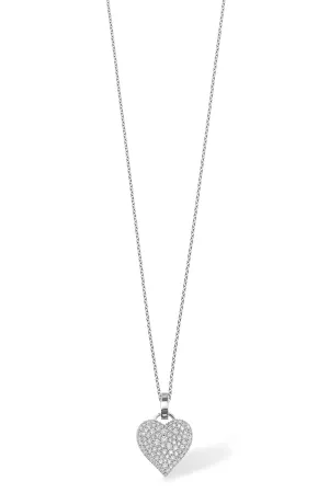 Fortune Heart Necklace - White Gold