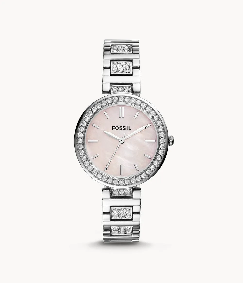 Fossil Women's Karli Three-Hand, Stainless Steel Watch