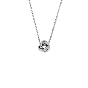 Fossil Women's Love Knot Stainless Steel Station Necklace