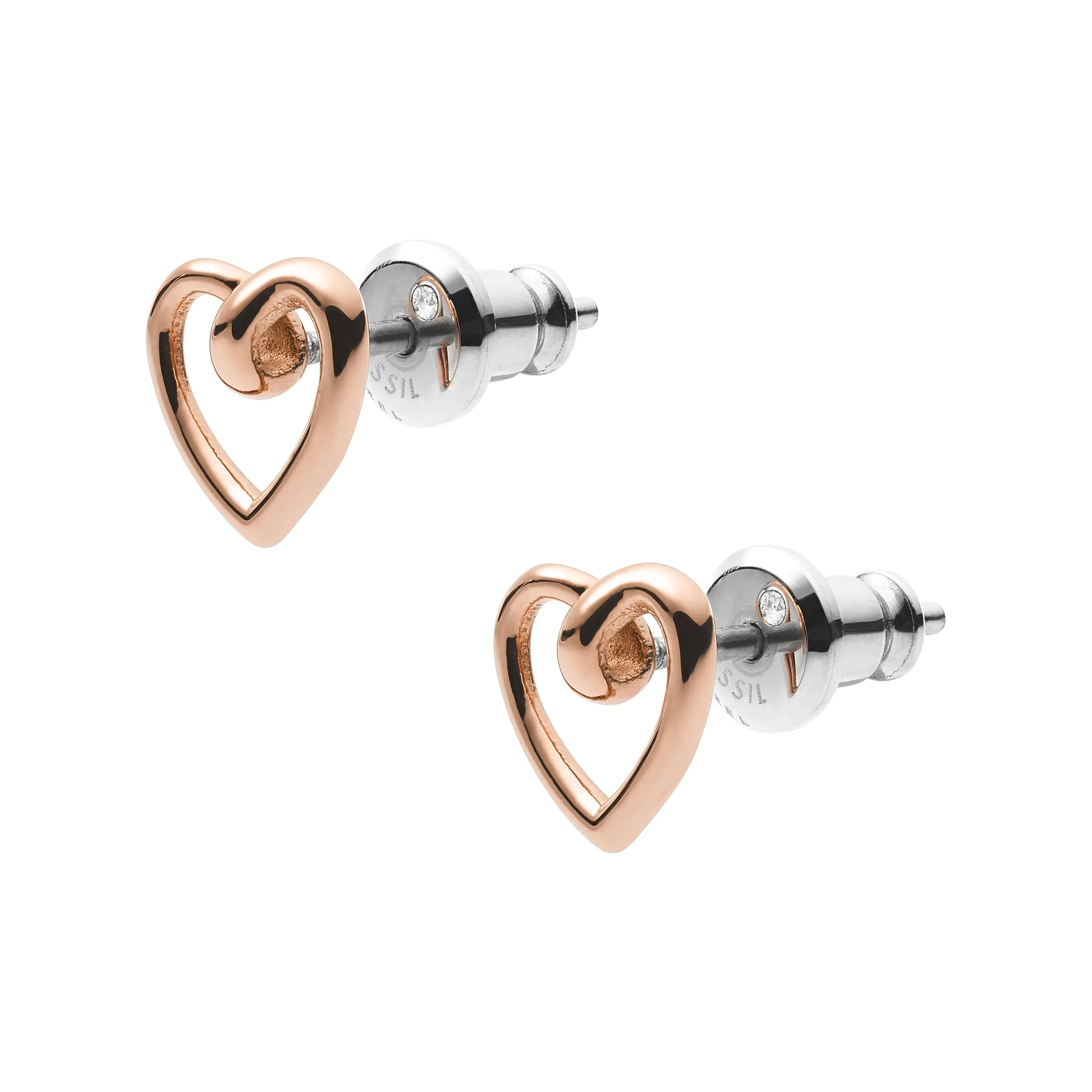 Fossil Women's Rose Gold-Tone Stud Earring