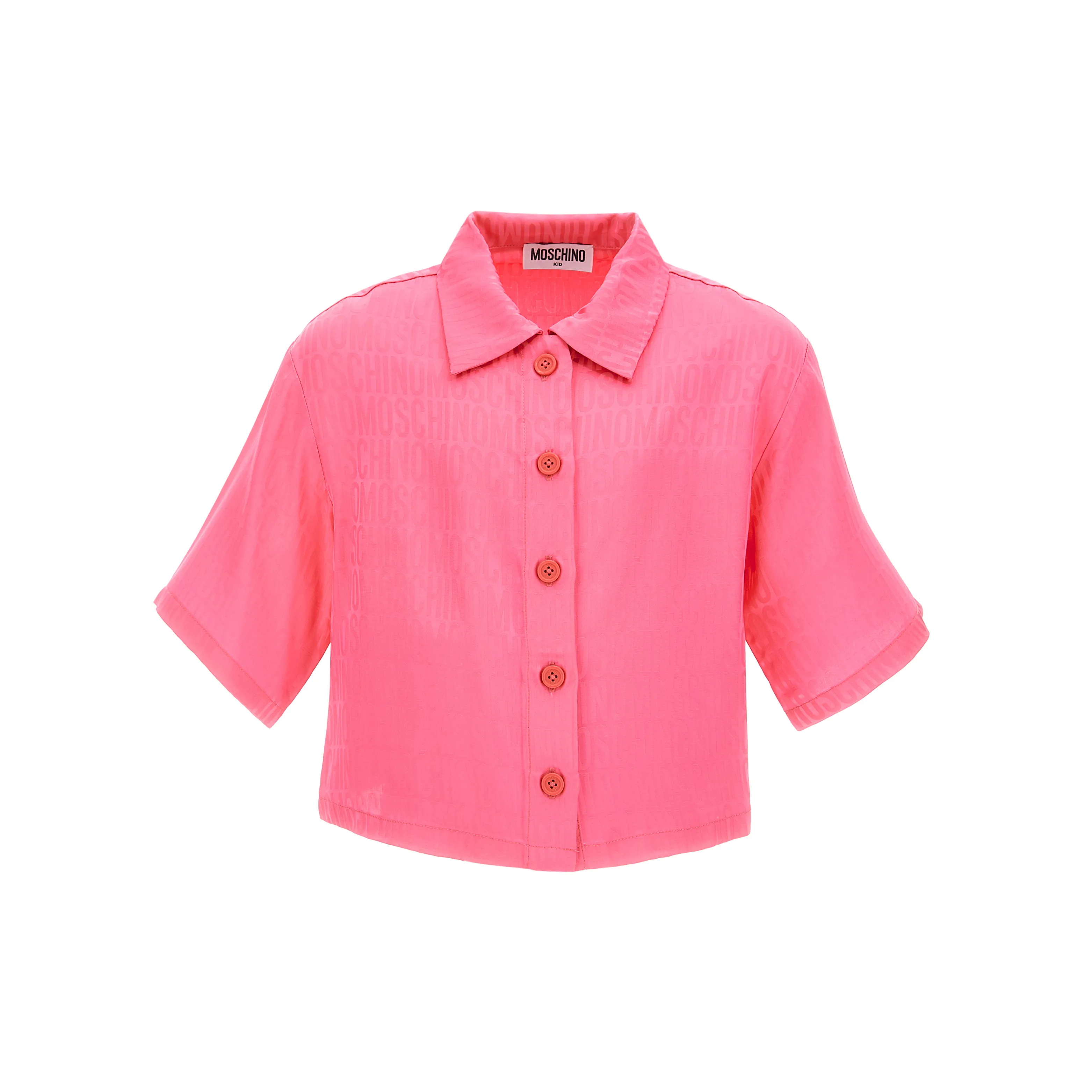 Fuchsia Allover Logo T-shirt