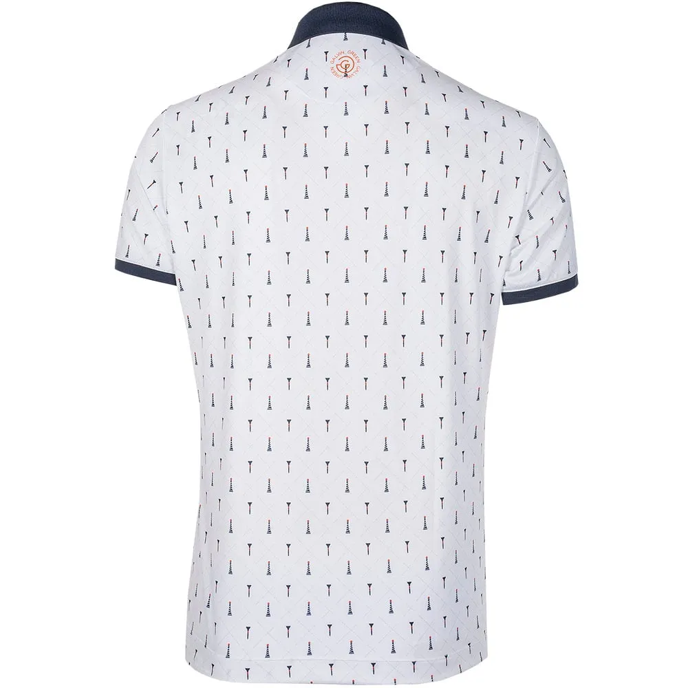 Galvin Green Manolo Ventil8  Polo Shirt - White/Navy/Orange