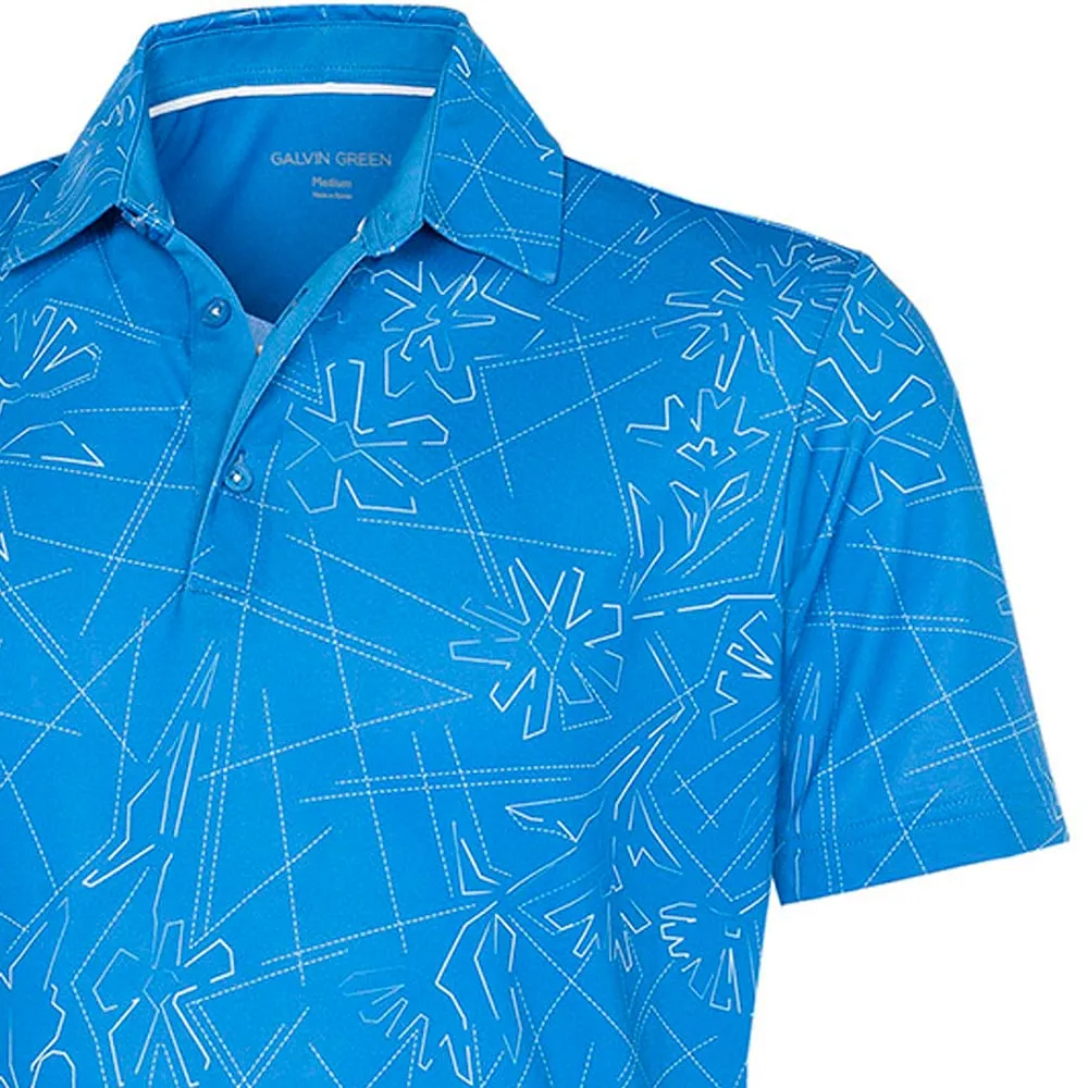 Galvin Green Maverick V8  Polo Shirt - Blue/White