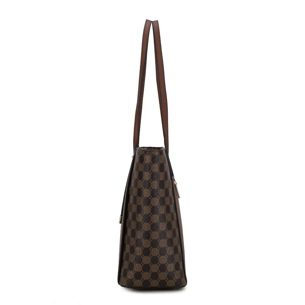 Giana Vegan Leather Tote Handbag -3 piece set