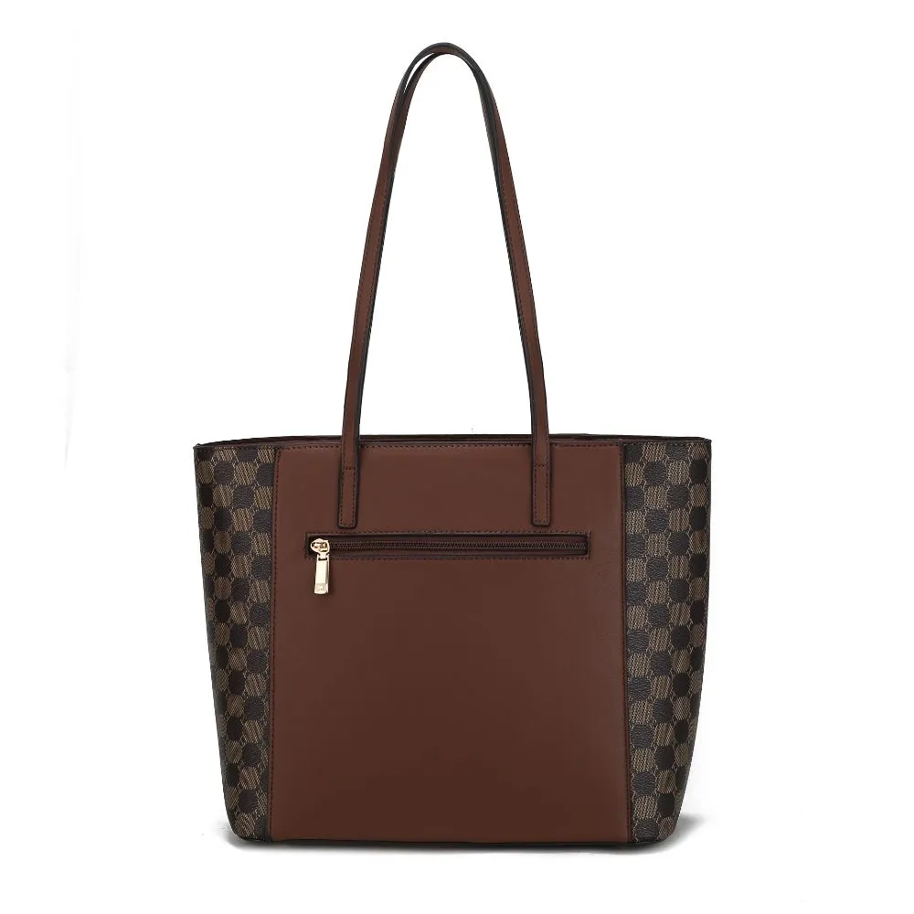 Giana Vegan Leather Tote Handbag -3 piece set