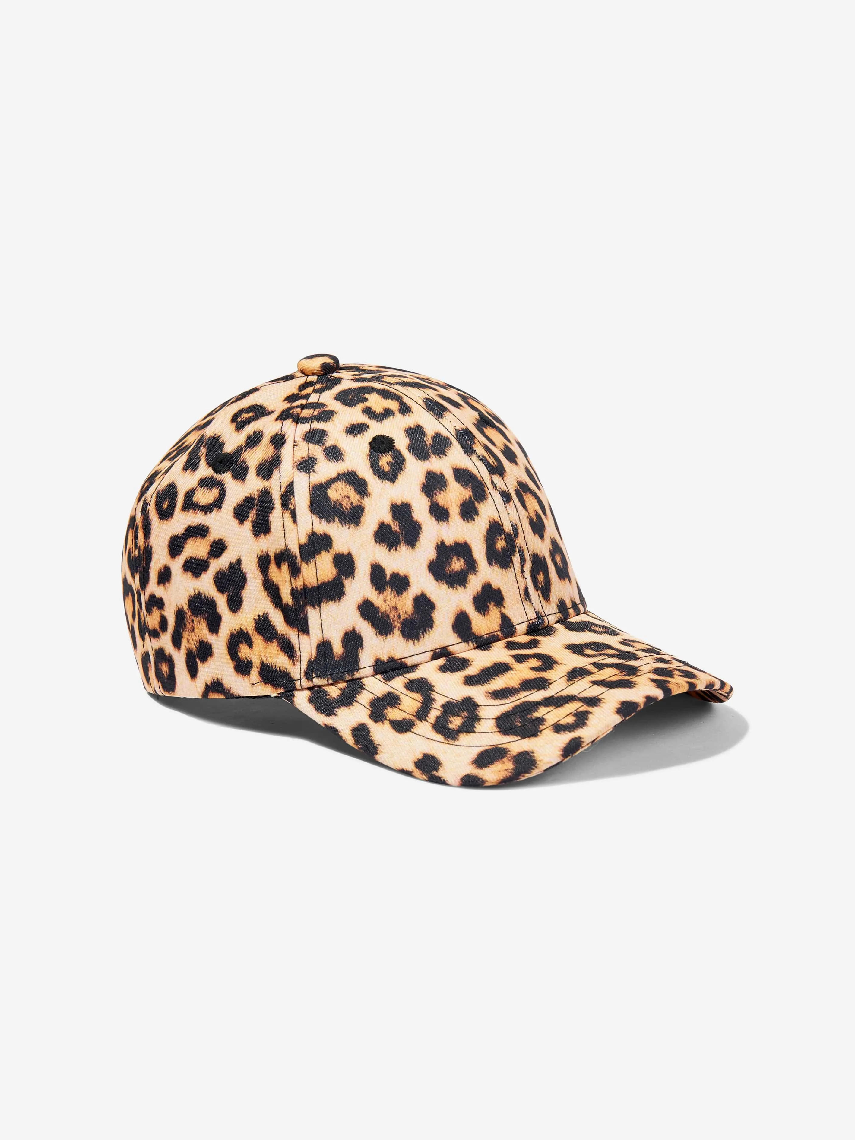 Girls Allover Leopard Cap in Brown