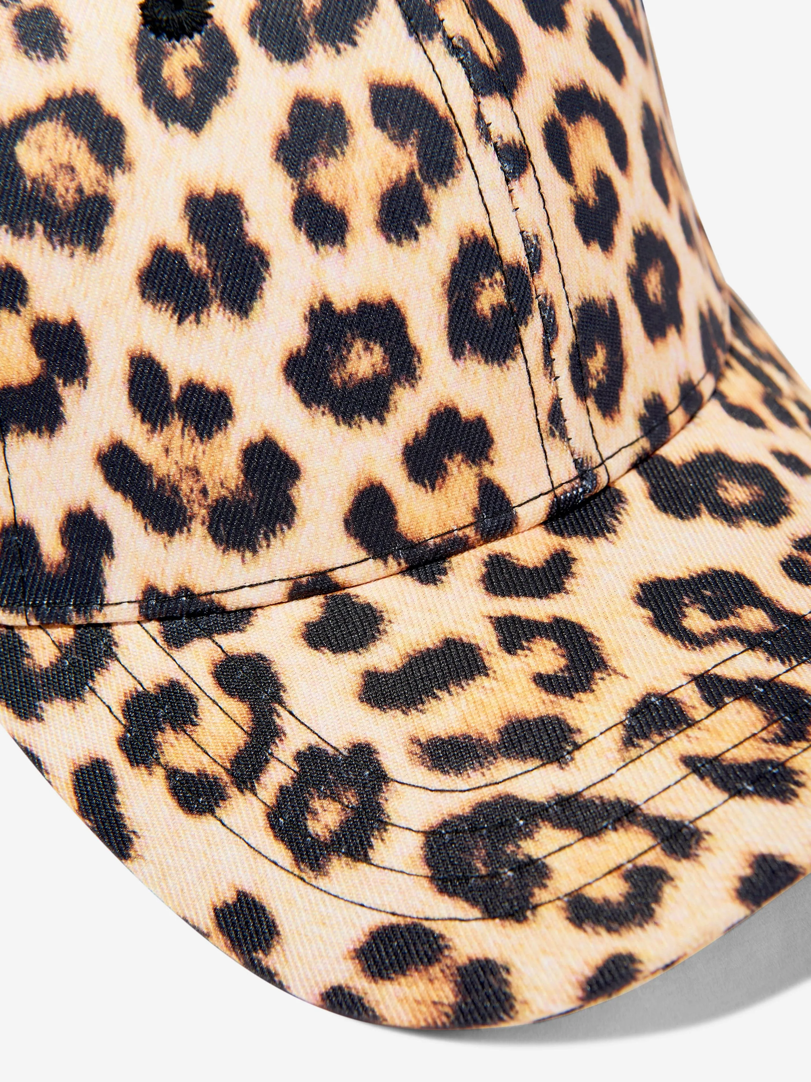 Girls Allover Leopard Cap in Brown