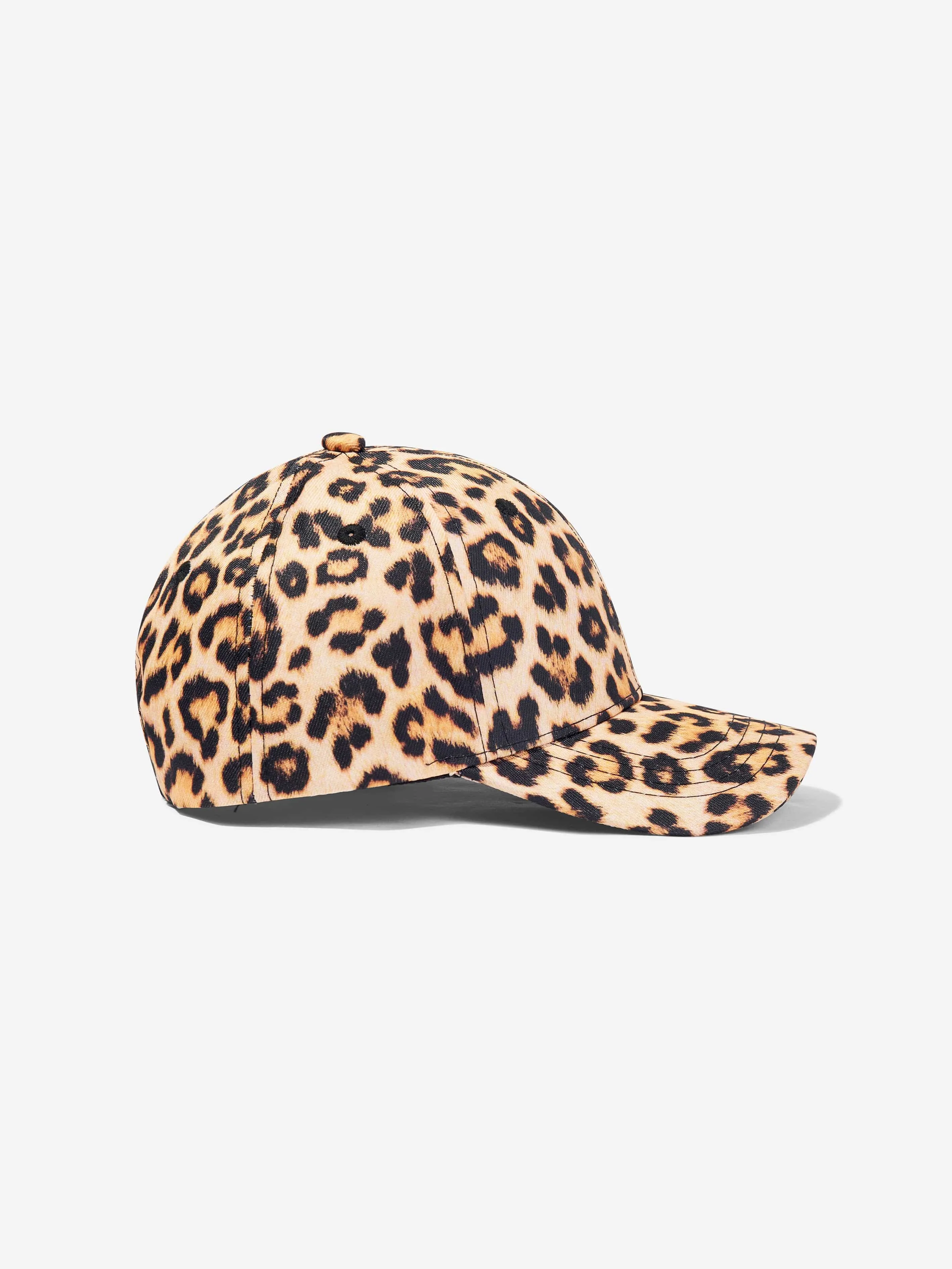 Girls Allover Leopard Cap in Brown