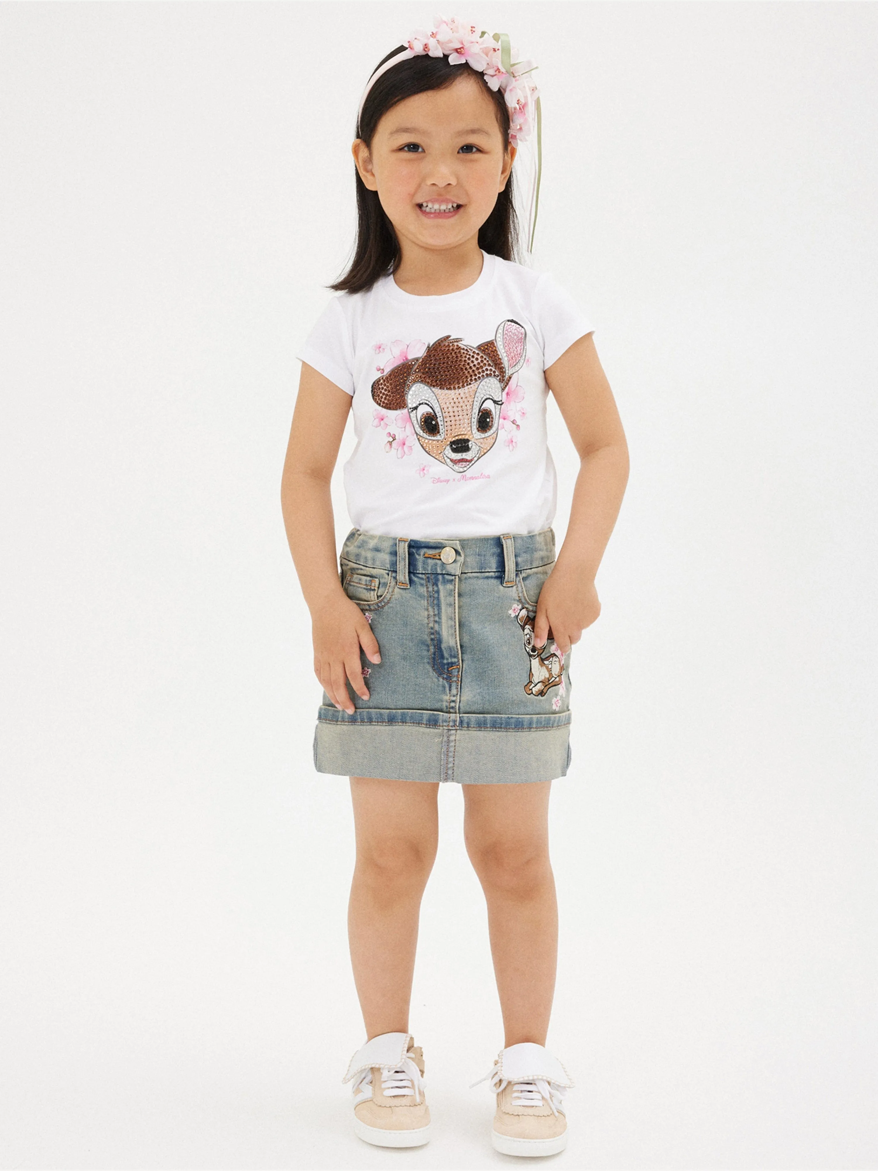 Girls Bambi T-Shirt in White
