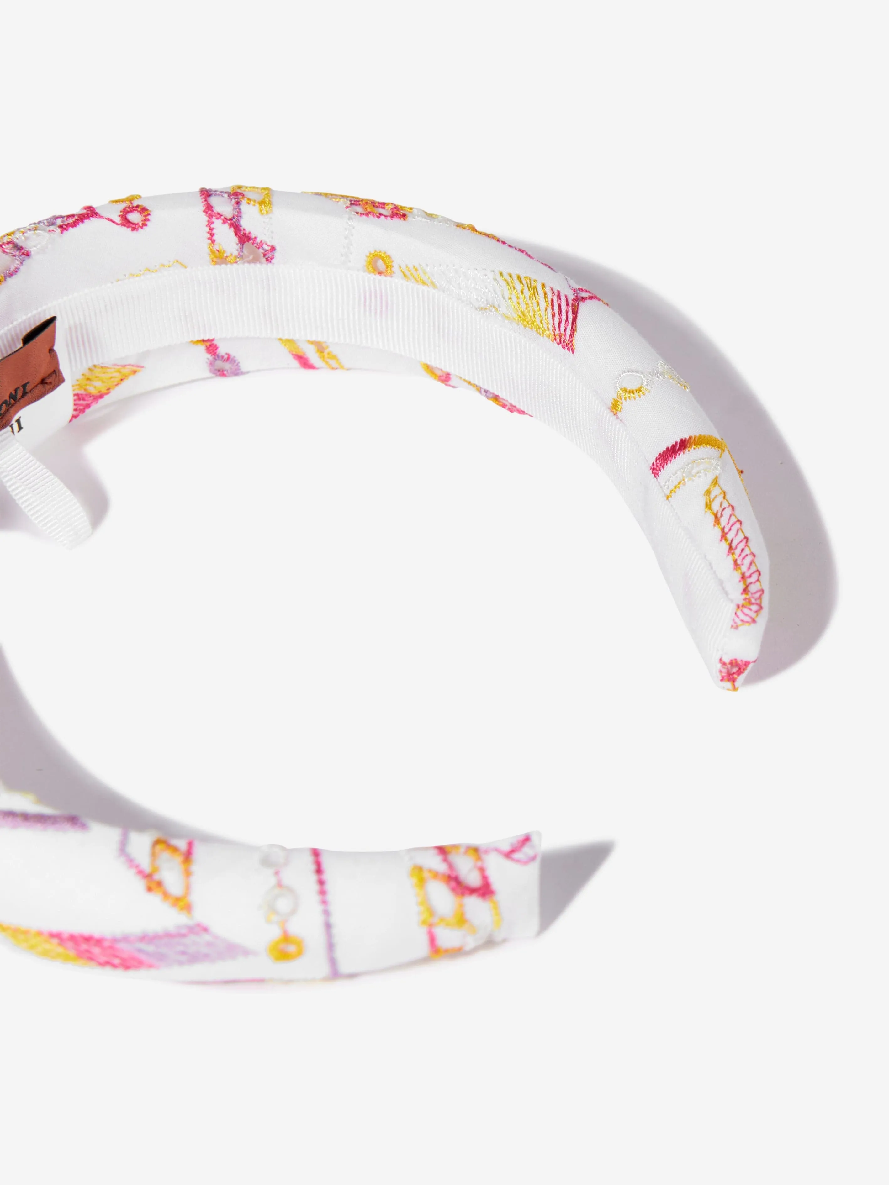 Girls Cotton Headband in White