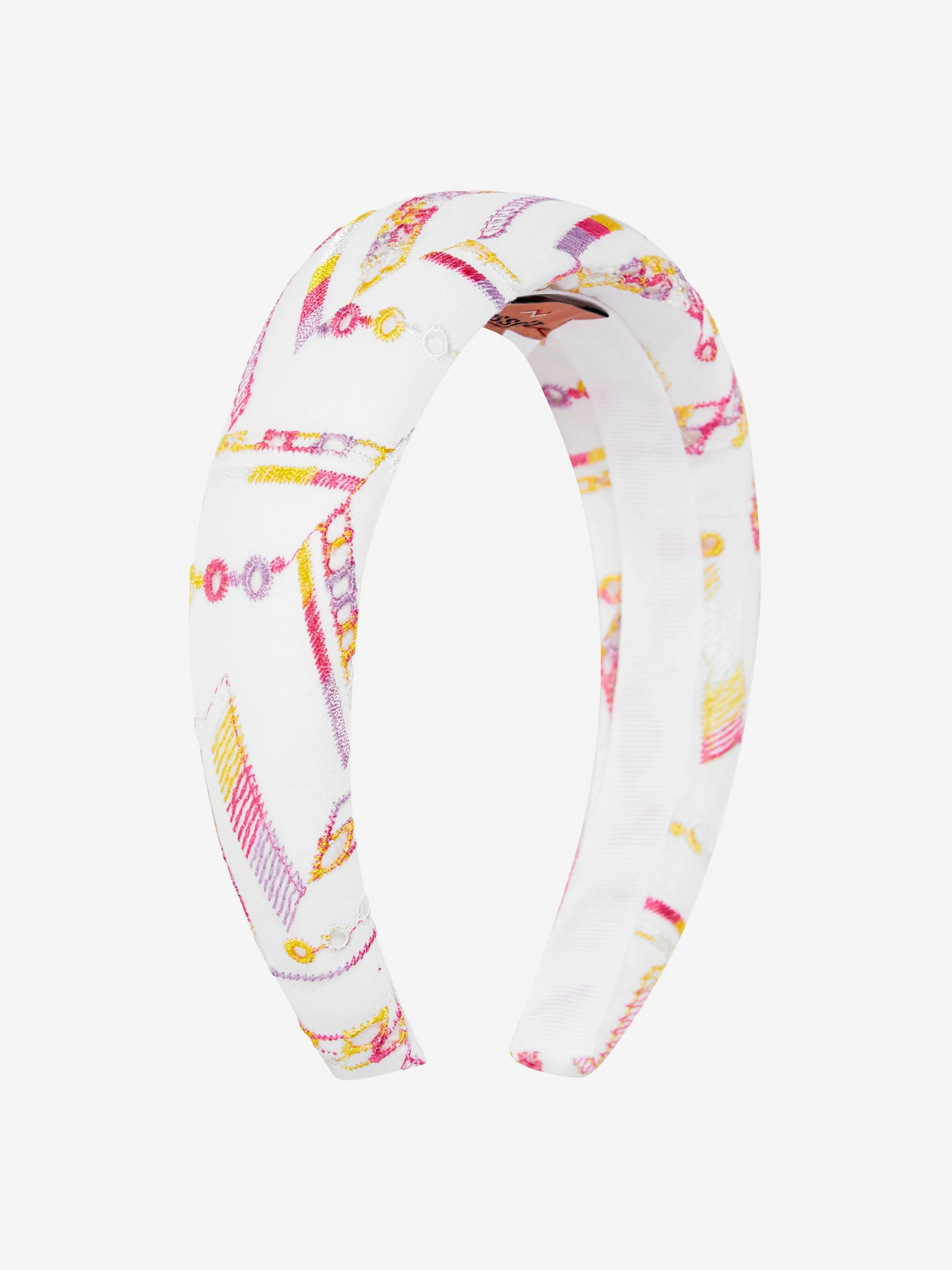 Girls Cotton Headband in White