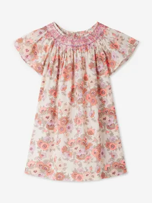Girls Floral Arlene Dress in Pink