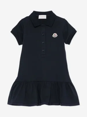 Girls Logo Polo Dress in Blue