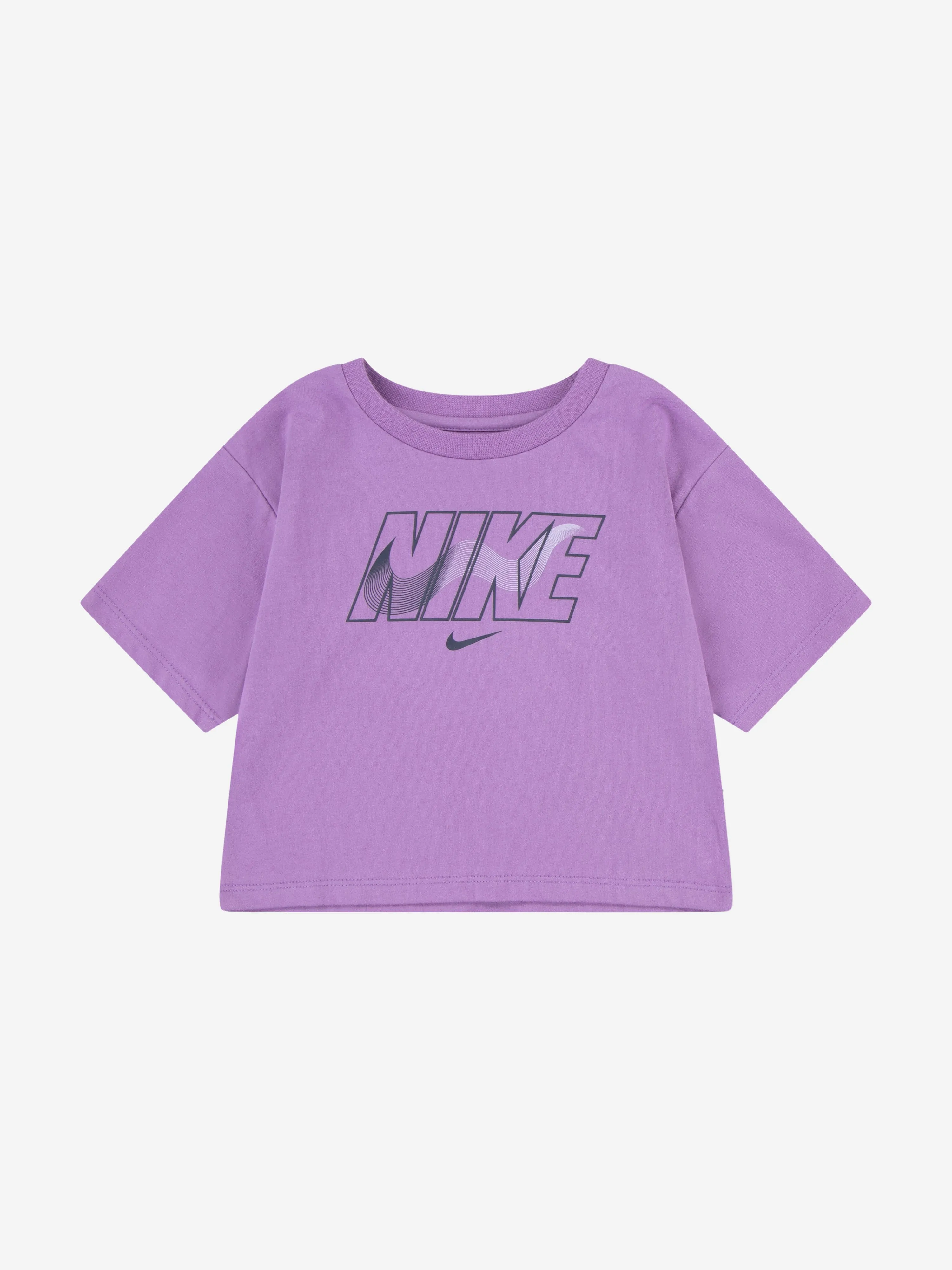 Girls Swoosh Motion Short Set in Blue