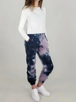 Girl's Tie Dye Jogger In Midnight