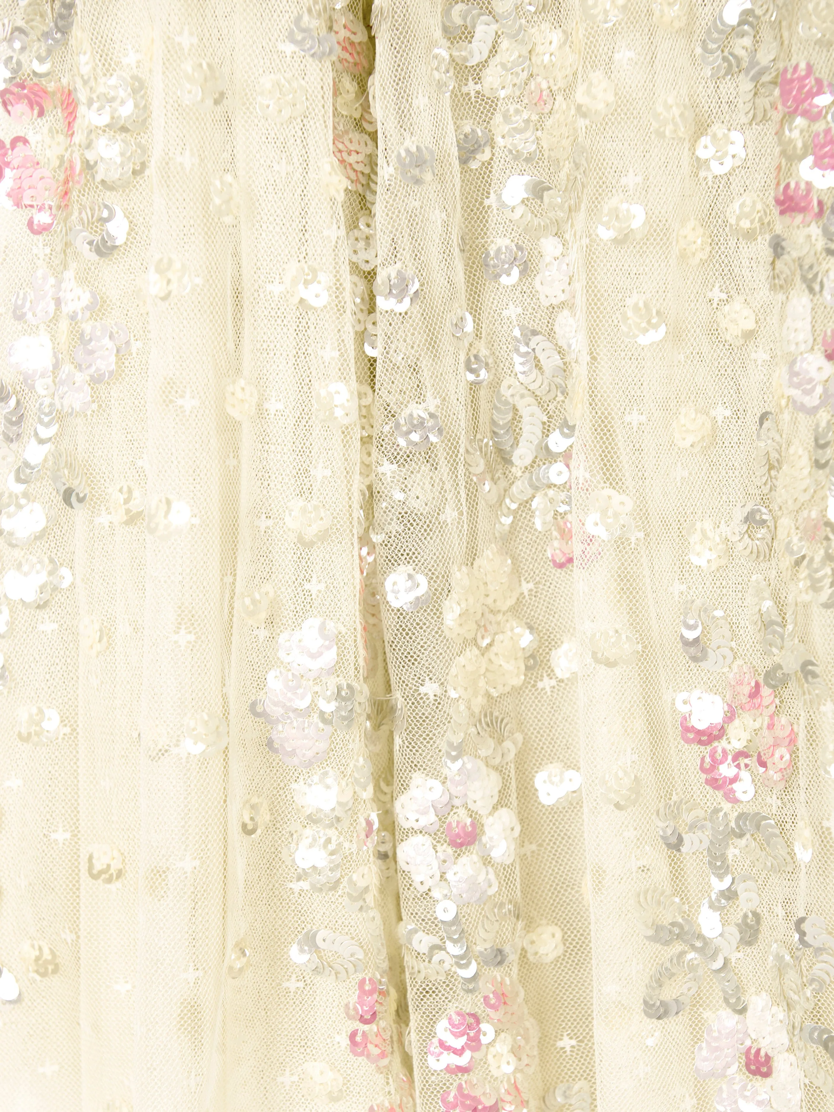 Girls Tulle Confetti Dress in Yellow