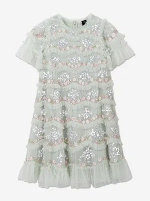 Girls Tulle Daisy Wave Dress in Multicolour